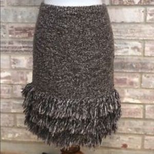 NWT Anthropologie Sparrow fringe sweater skirt